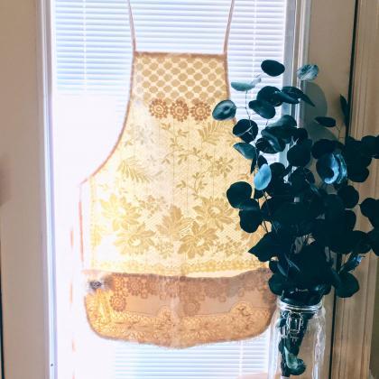 Vintage Lace Apron With Embellishment | Full Size..