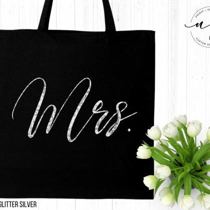 Mrs Tote Bag | Bride Canvas Bag | Wedding Keepsake..