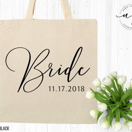 Personalized Bride Tote | Mrs Canvas Bag | Wedding..