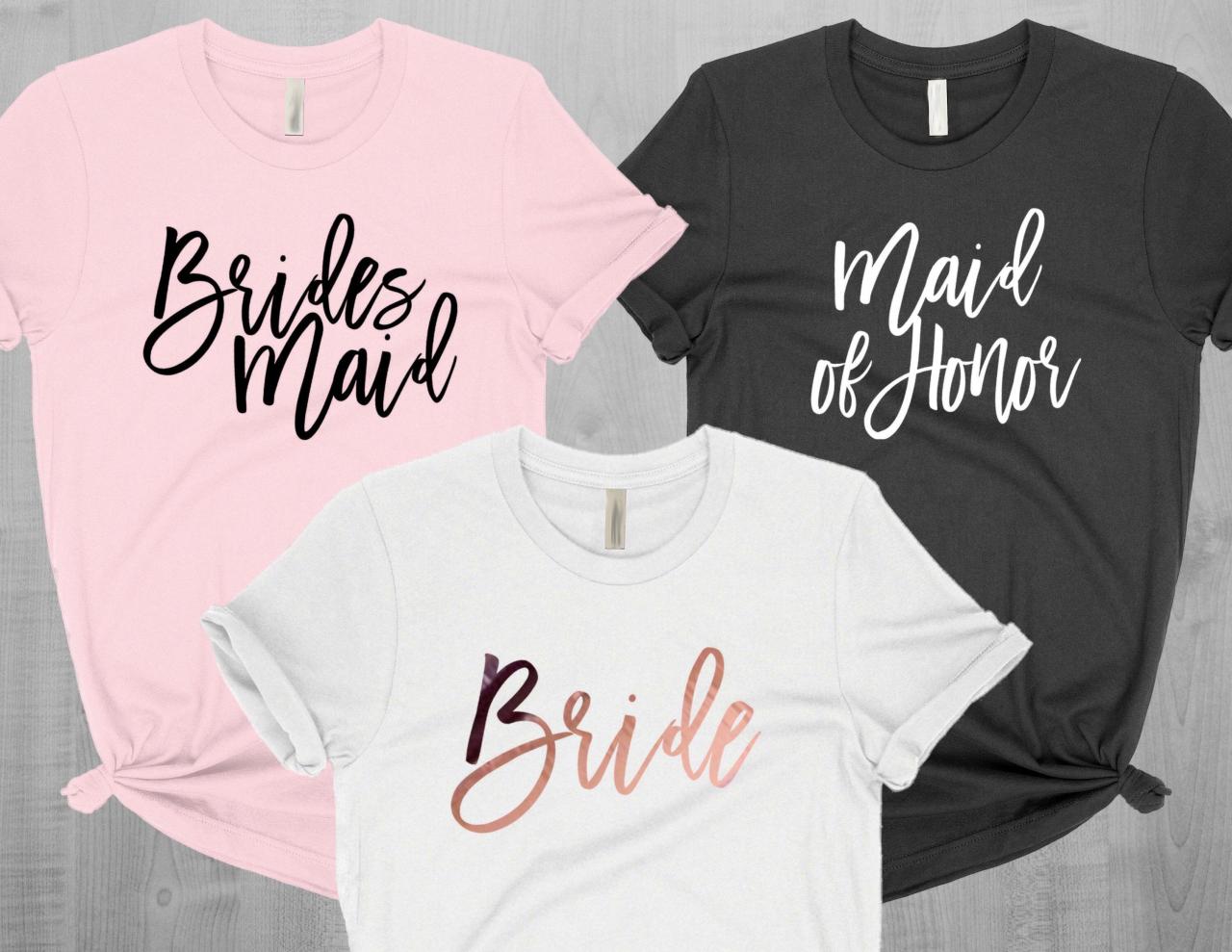 Bridesmaid Shirts, Bridal Party Shirts, Maid Of Honor, Bachelorette Party Shirts, Bridesmaid Proposal, Bridesmaid Gift, Bridal Party Shirts