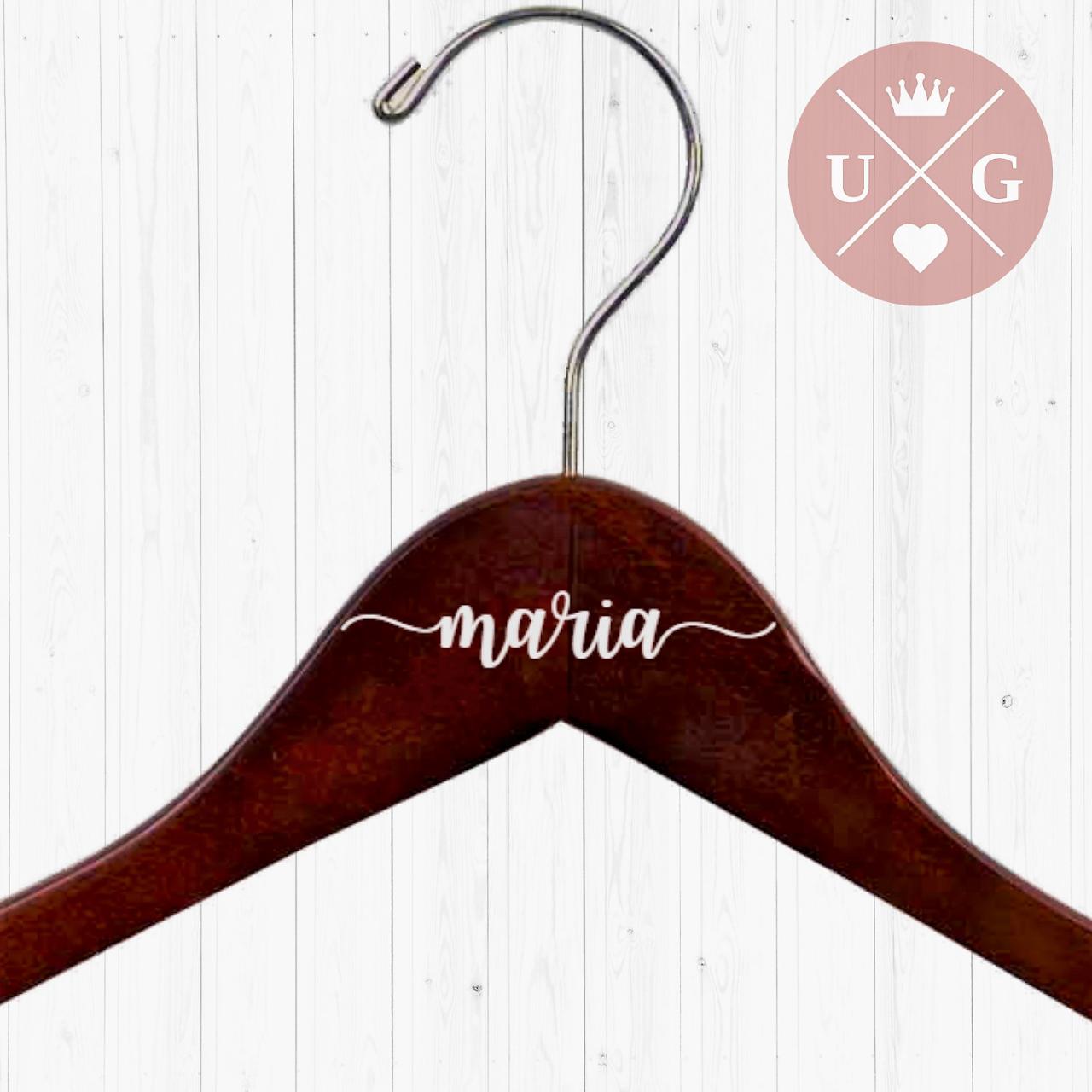 Personalized Hangers Set Of 4 Dress Hangers Name Only