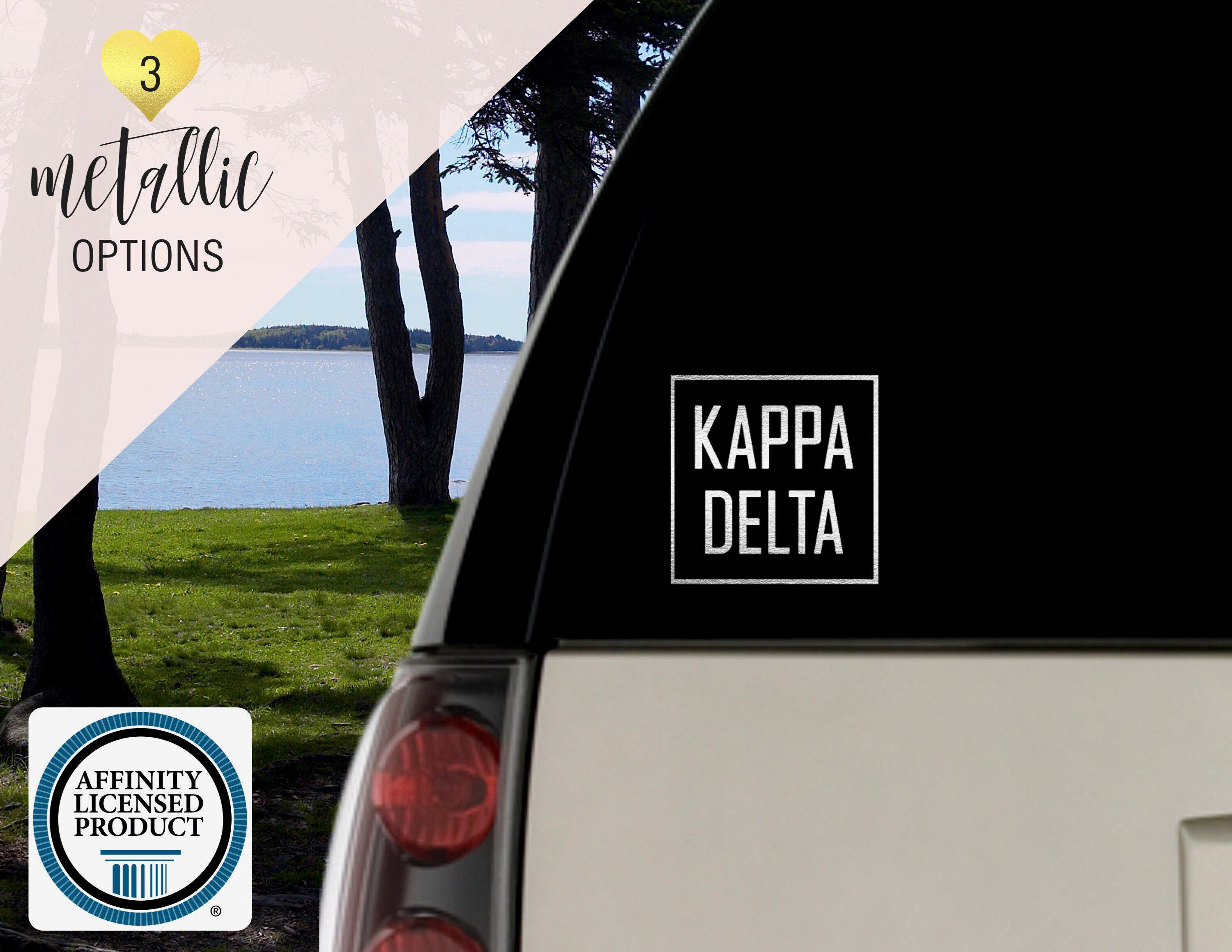 Kappa Delta Decal Kd Decal Kappa Delta Sticker Kd Laptop Etsy Kappa Delta Letter Decals Delta Greek Letter